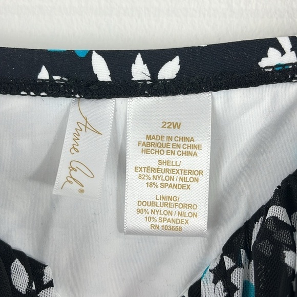 Anne Cole Beautiful Bunches Convertible Floral Tankini Swim Top Womens Size 22W - Picture 10 of 11